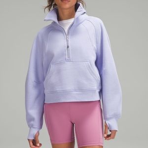 Lululemon Scuba Oversized Funnel Neck Half-Zip Lilac Smoke Size M/L SOLD OUT!!